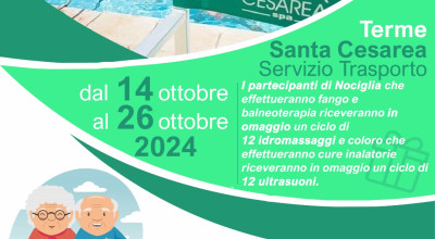 CURE TERMALI SANTA CESAREA - DAL 14 OTTOBRE AL 26 OTTOBRE 2024